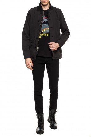 ‘eston’ jacket with leather band collar, zdjęcie 2 ‘eston’ jacket with leather band collar od AllSaints